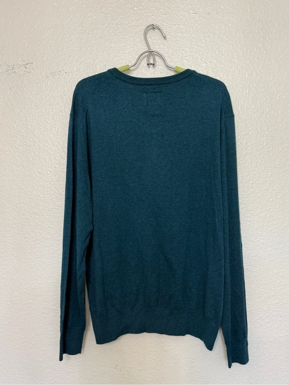 St. John's Bay Men's Deep Teal V-Neck Sweater